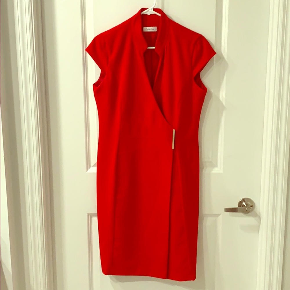 Calvin Klein beautiful red dress